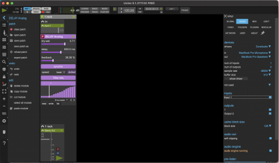 This is an example window showing audio settings